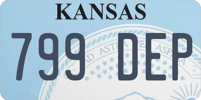 KS license plate 799DEP