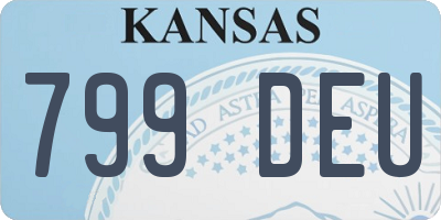 KS license plate 799DEU