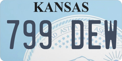 KS license plate 799DEW