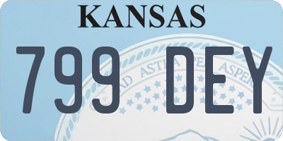 KS license plate 799DEY
