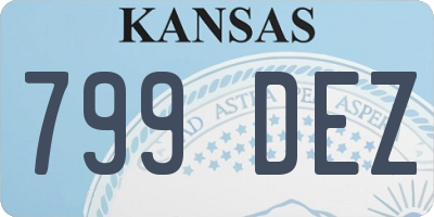 KS license plate 799DEZ