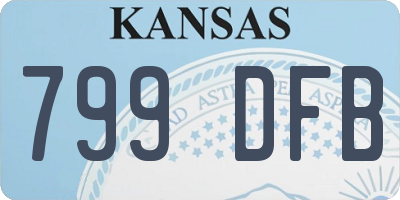 KS license plate 799DFB
