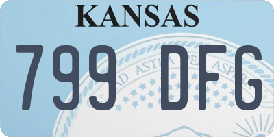 KS license plate 799DFG