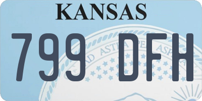 KS license plate 799DFH