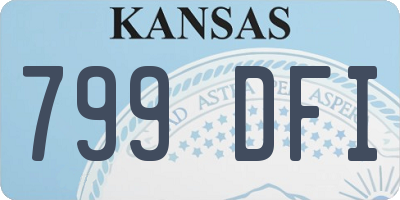 KS license plate 799DFI