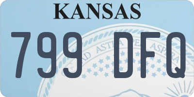 KS license plate 799DFQ