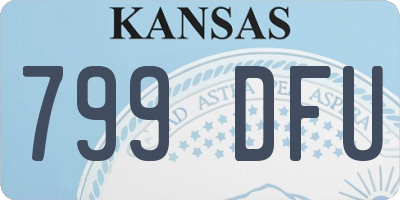 KS license plate 799DFU