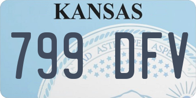 KS license plate 799DFV