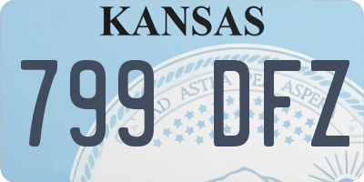 KS license plate 799DFZ