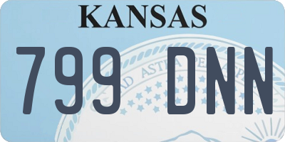 KS license plate 799DNN