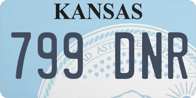 KS license plate 799DNR