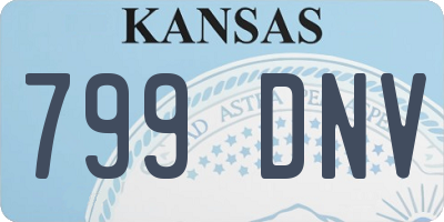 KS license plate 799DNV
