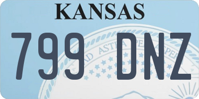 KS license plate 799DNZ