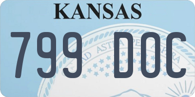 KS license plate 799DOC