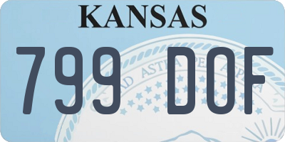KS license plate 799DOF
