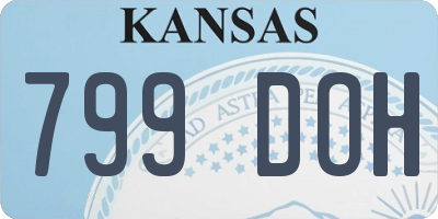 KS license plate 799DOH