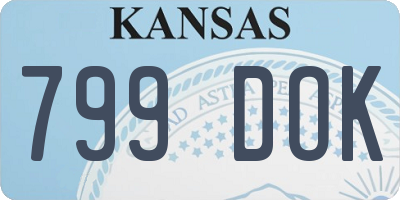 KS license plate 799DOK