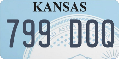 KS license plate 799DOQ