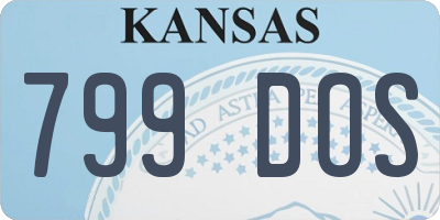 KS license plate 799DOS