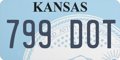 KS license plate 799DOT