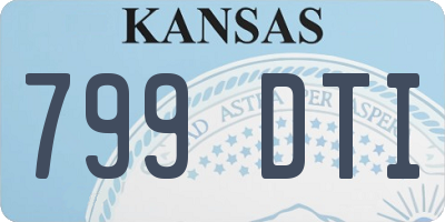 KS license plate 799DTI