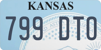 KS license plate 799DTO