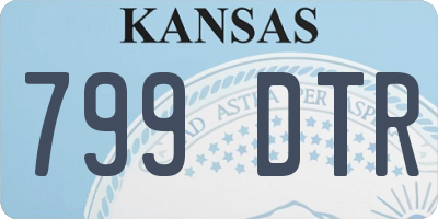KS license plate 799DTR