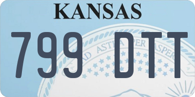 KS license plate 799DTT