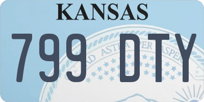 KS license plate 799DTY