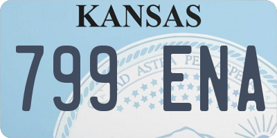 KS license plate 799ENA