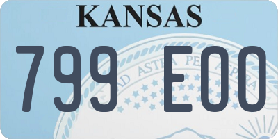 KS license plate 799EOO