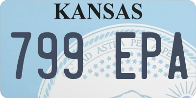KS license plate 799EPA