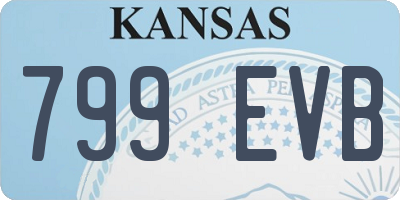 KS license plate 799EVB