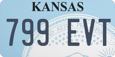 KS license plate 799EVT