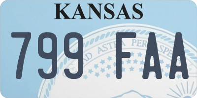 KS license plate 799FAA