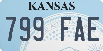 KS license plate 799FAE