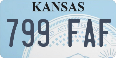 KS license plate 799FAF