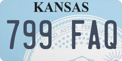 KS license plate 799FAQ