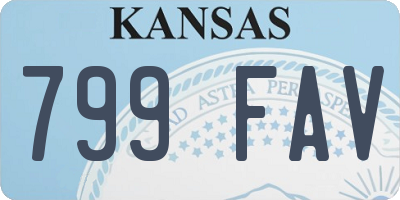 KS license plate 799FAV