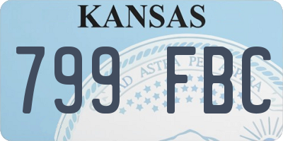 KS license plate 799FBC