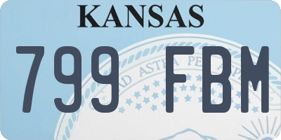 KS license plate 799FBM