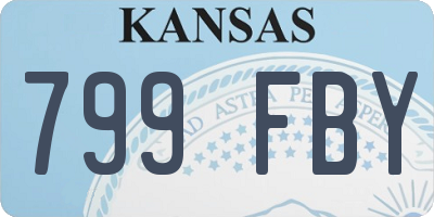 KS license plate 799FBY