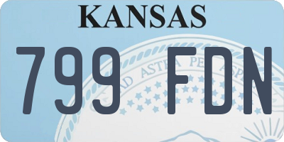 KS license plate 799FDN