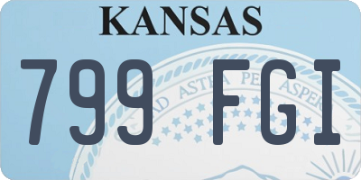 KS license plate 799FGI