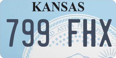 KS license plate 799FHX