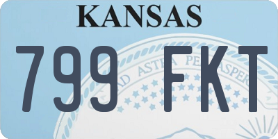 KS license plate 799FKT