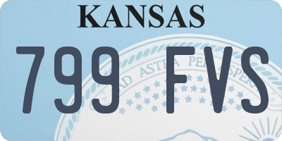 KS license plate 799FVS