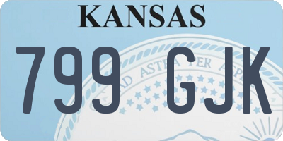 KS license plate 799GJK
