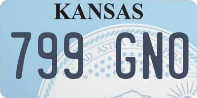 KS license plate 799GNO