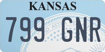 KS license plate 799GNR